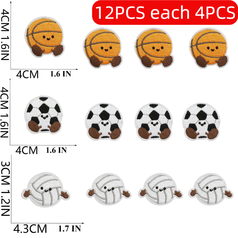 Badminton Vector - Various Sports Designs Patches 10/12PCS Wholesale